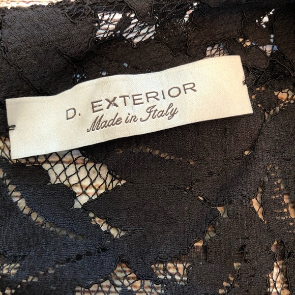 D. Exterior Italian Made Lace Mini Shift Dress S - Picture 8 of 10